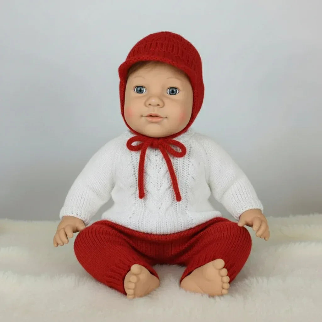 Knitting Pattern: Baby Ball Cap with Brim and Optional Ear Flaps. Fits sizes 3, 6, 9, 12 months - Digital Download - Twisted - Threads