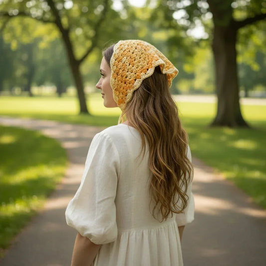 Handcrafted Hair Bandanas with Ties. Adult Size, Available in Assorted Colors. - Twisted - Threads