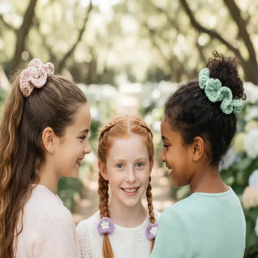 Standard-Sized Crocheted Scrunchies - Twisted - Threads