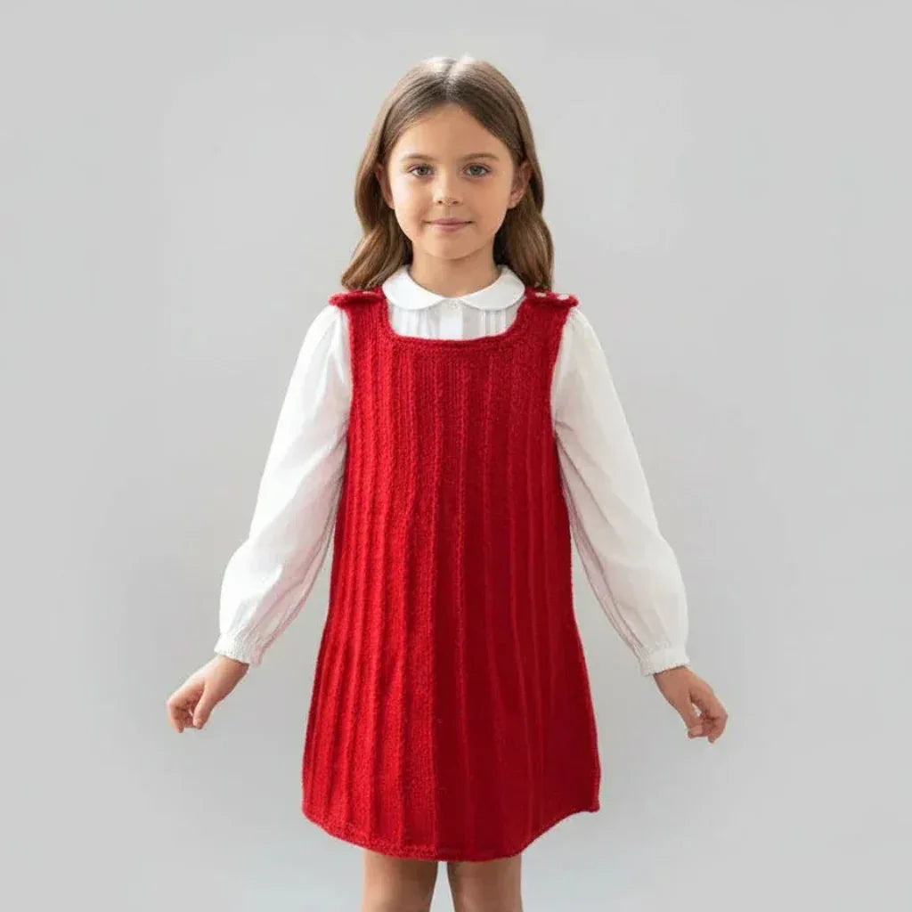 Knitting Pattern Girl's Sleeveless A-Line Tank Dress. Sizes 12 month, 18 month, 2T, & 4T - Digital Download - Twisted - Threads