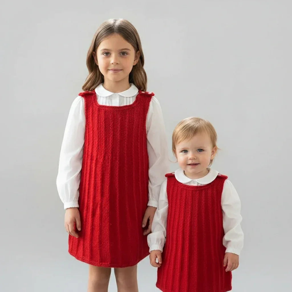 Knitting Pattern Girl's Sleeveless A-Line Tank Dress. Sizes 12 month, 18 month, 2T, & 4T - Digital Download - Twisted - Threads