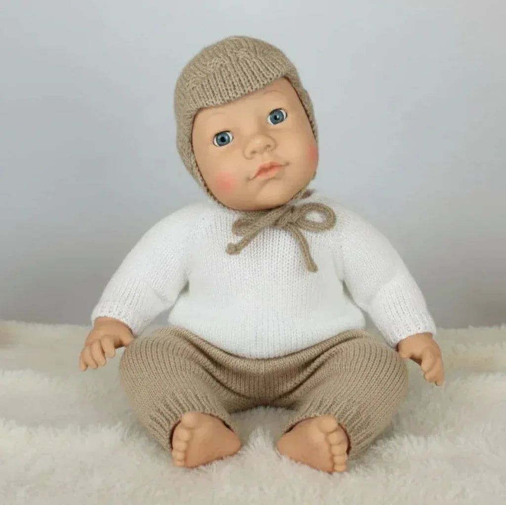 Knitting Pattern: Baby Ball Cap with Brim and Optional Ear Flaps. Fits sizes 3, 6, 9, 12 months - Digital Download - Twisted - Threads