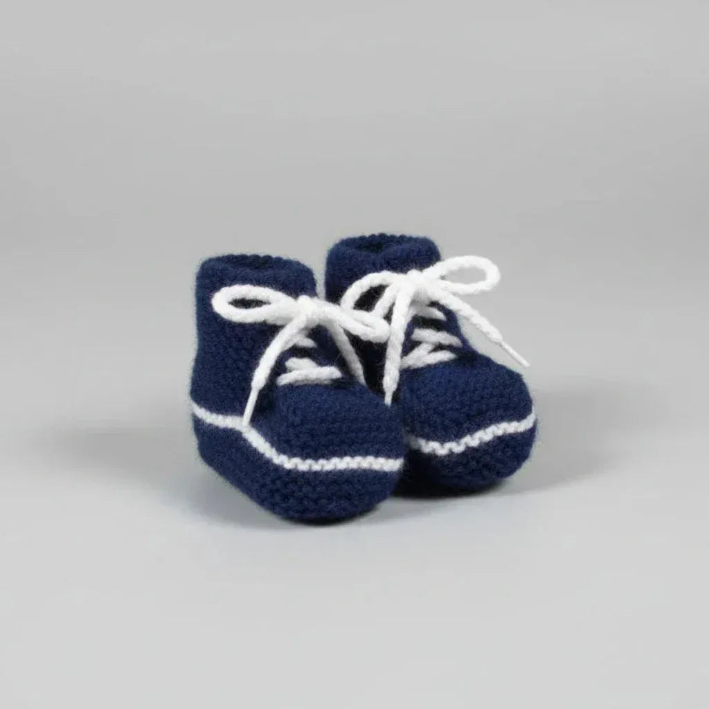 Knitting Pattern: Baby Sneaker Booties with Lace Ties - Digital Download - Twisted - Threads