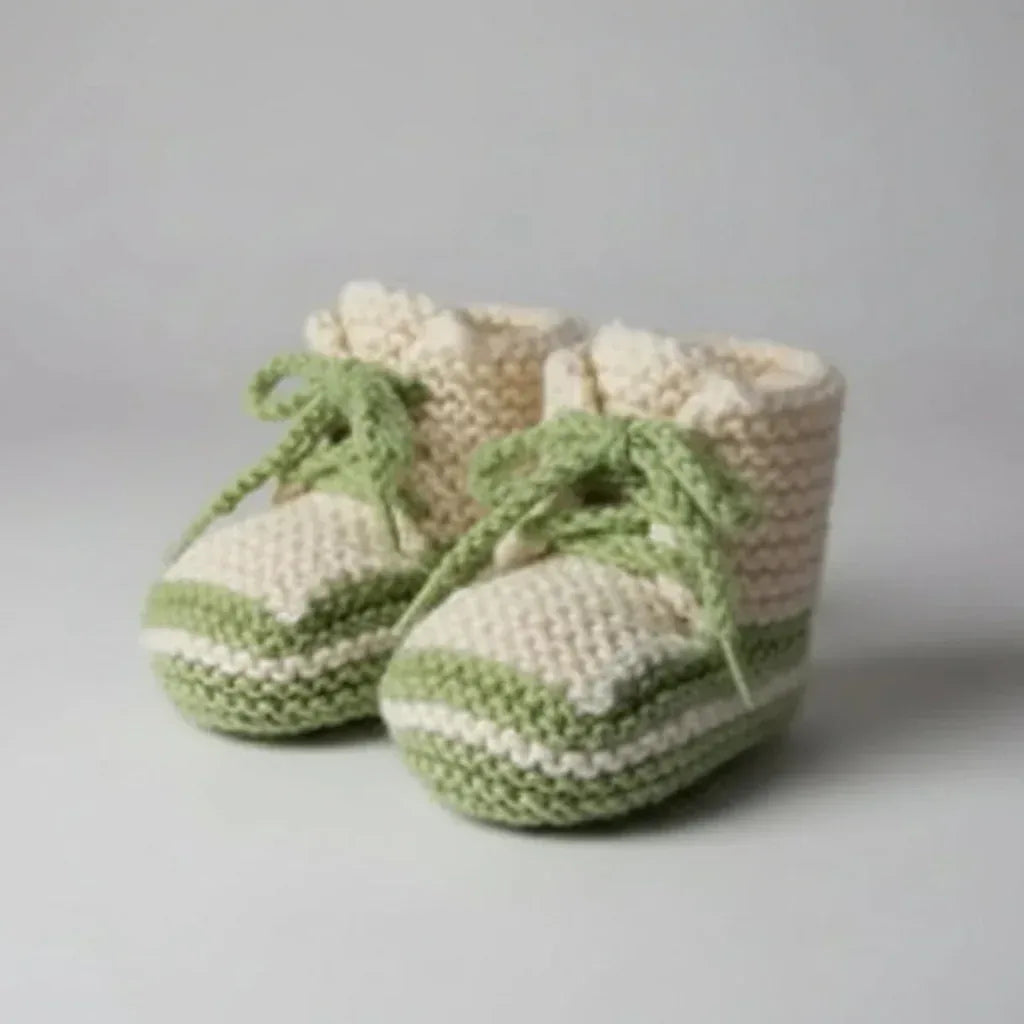 Knitting Pattern: Baby Sneaker Booties with Lace Ties - Digital Download - Twisted - Threads