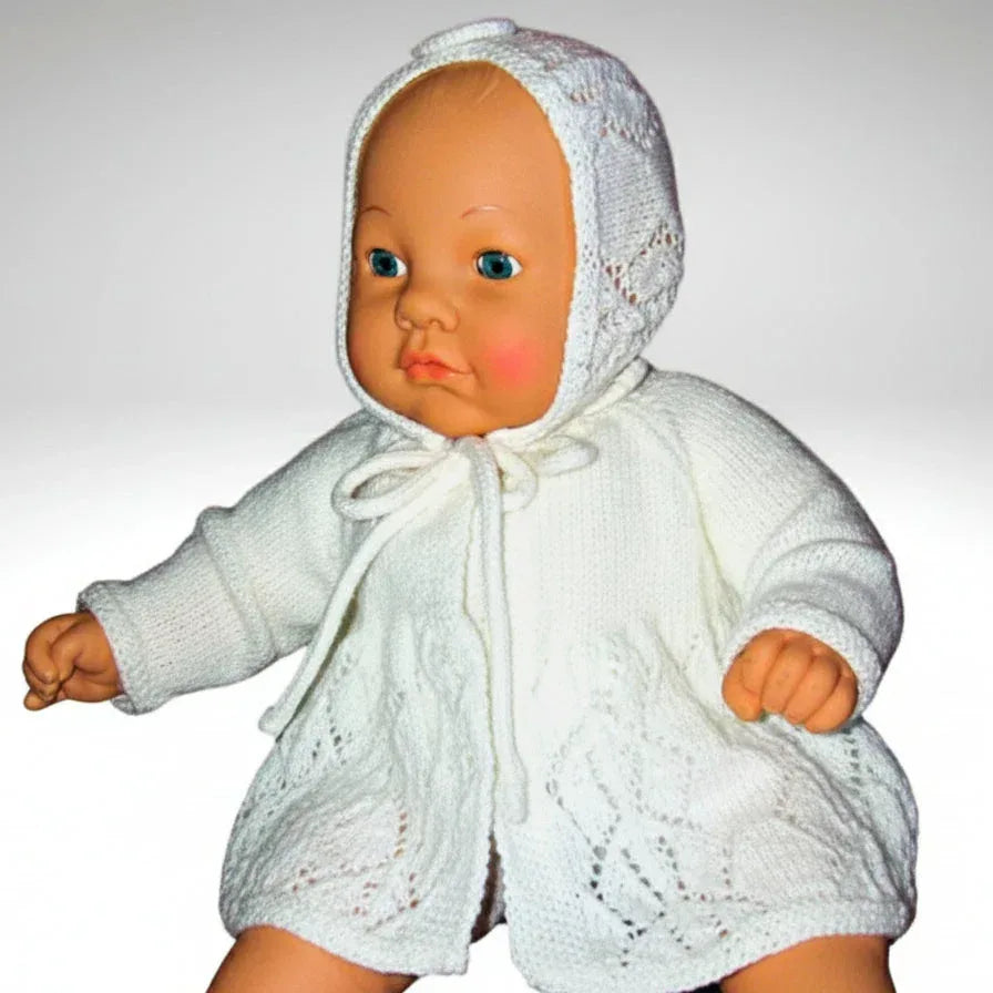Knitting Pattern: Lace Christening Jacket & Bonnet. Size 3 to 6 months - Digital Download - Twisted - Threads