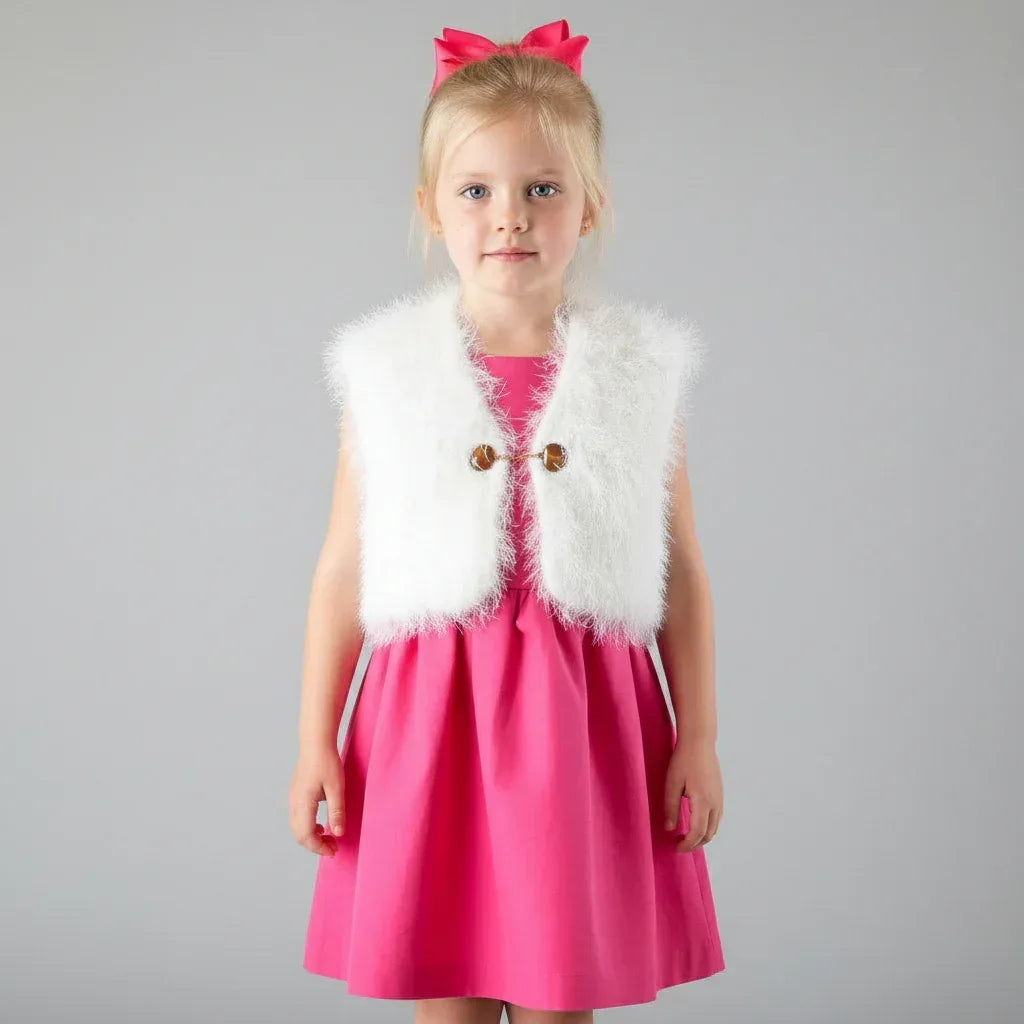 Knitting Pattern: Kids Fuzzy Days Vest. Sizes 4, 6, 8 - Digital Download - Twisted - Threads