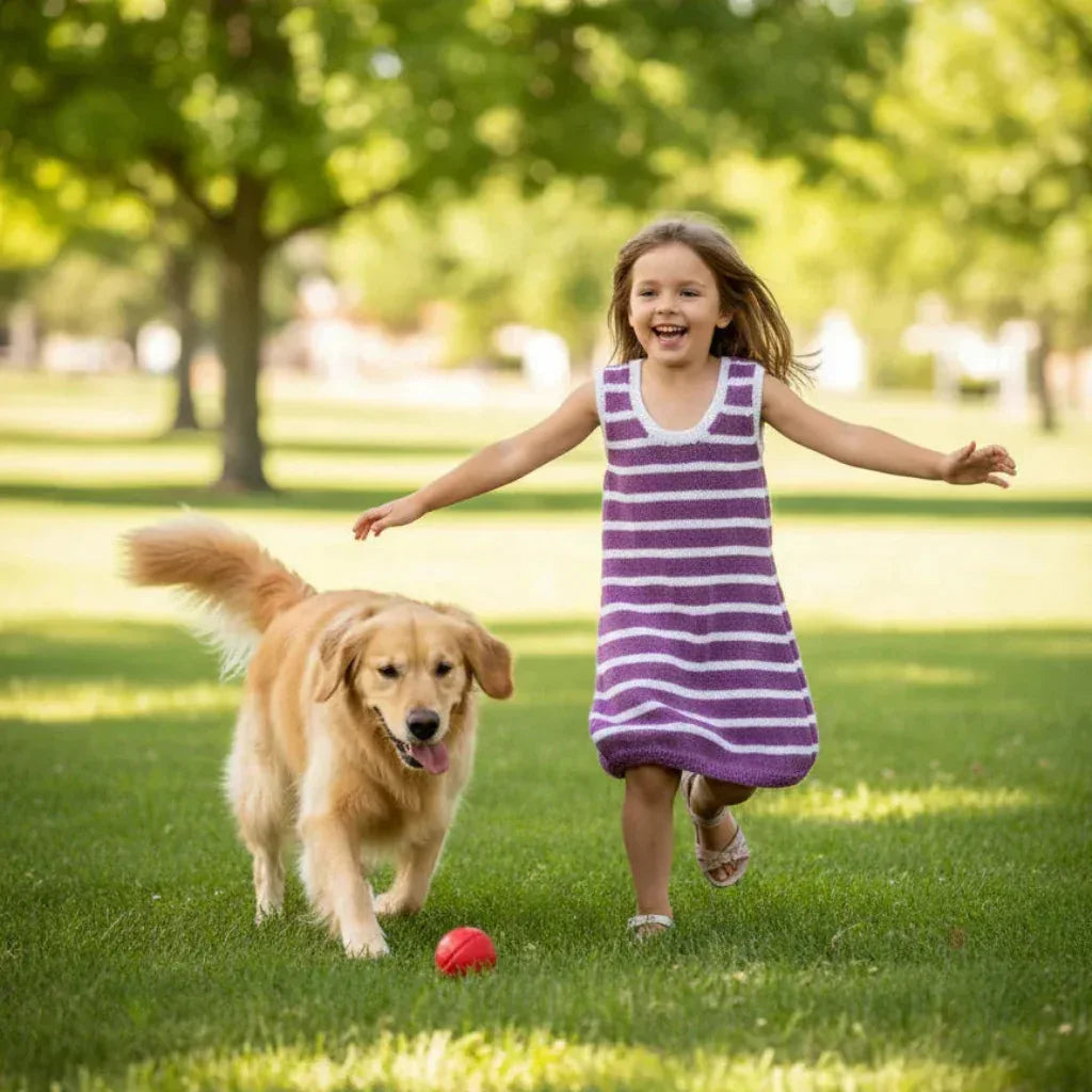 Knitting Pattern: Girl's A-Line Striped Tank Dress Sizes 4 - 8 - Digital Download - Twisted - Threads