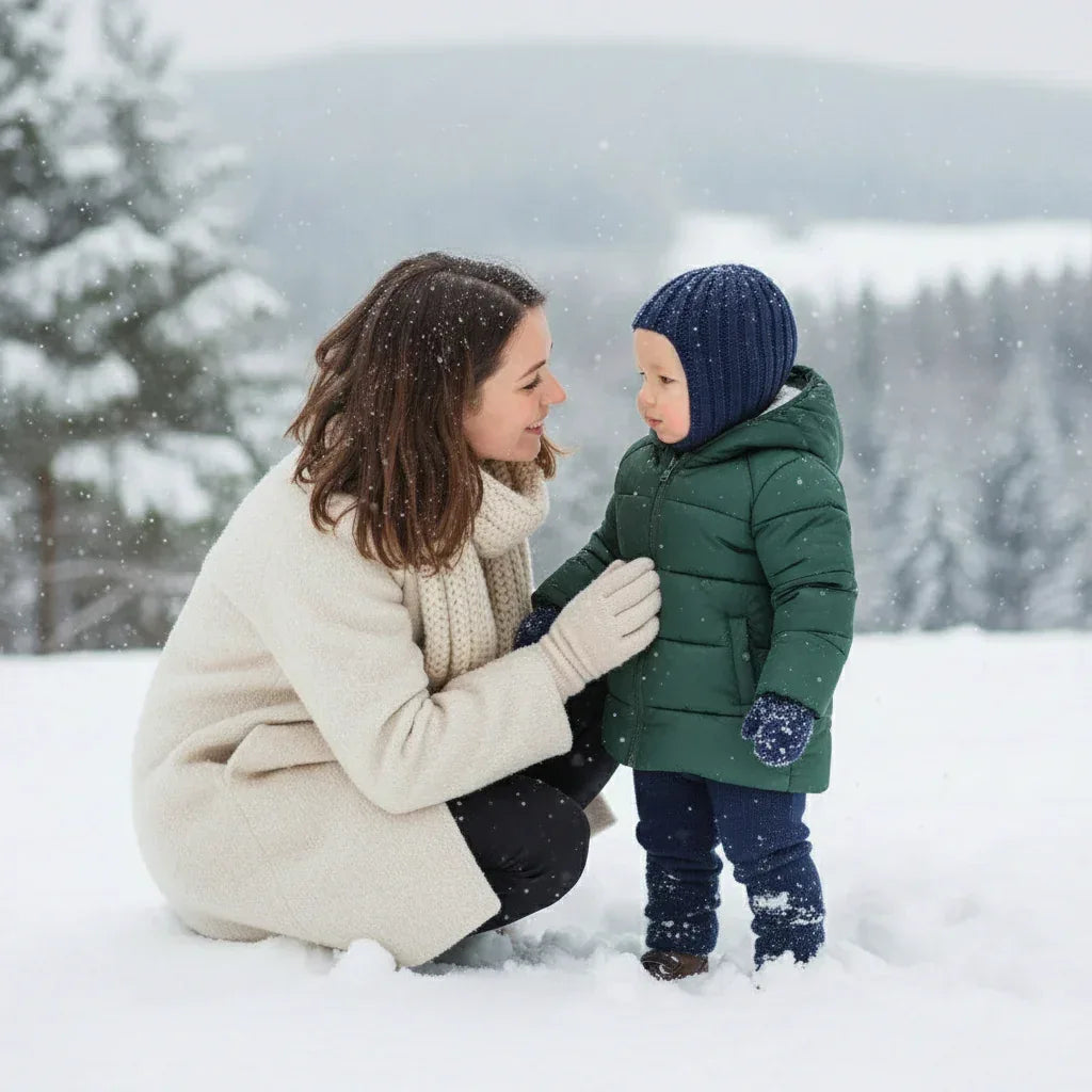 Knitting Pattern Baby to Toddler Helmet Style Hat and Mittens Set. Sizes 1, 2, 3, 4 - Digital Download - Twisted - Threads
