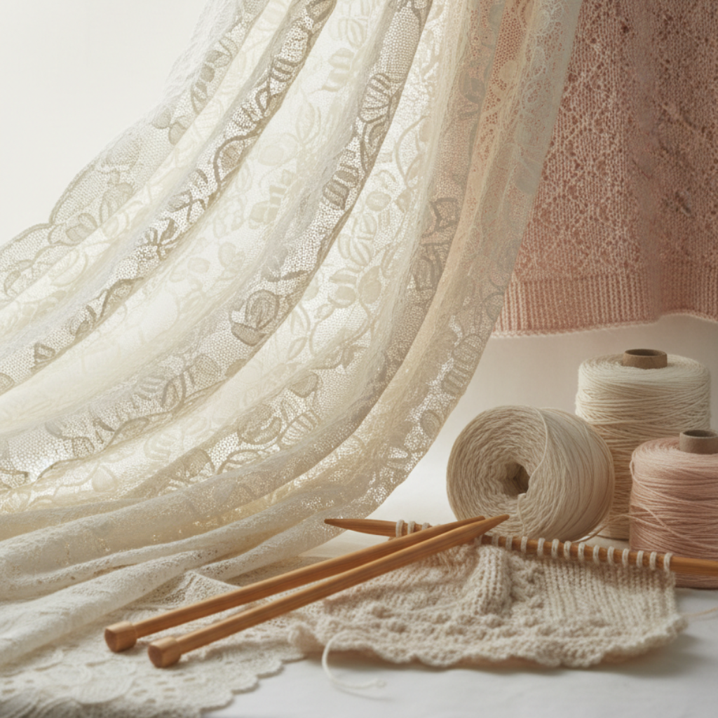 Lace Christening Pattern Background