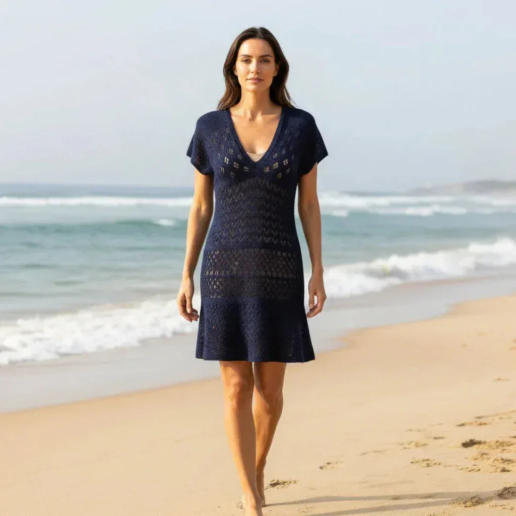 Knitting Pattern: Ladies' Day to Evening Lacy Beach Cover Up. Sizes S, M, L, and XL - Digital Download - Twisted - Threads