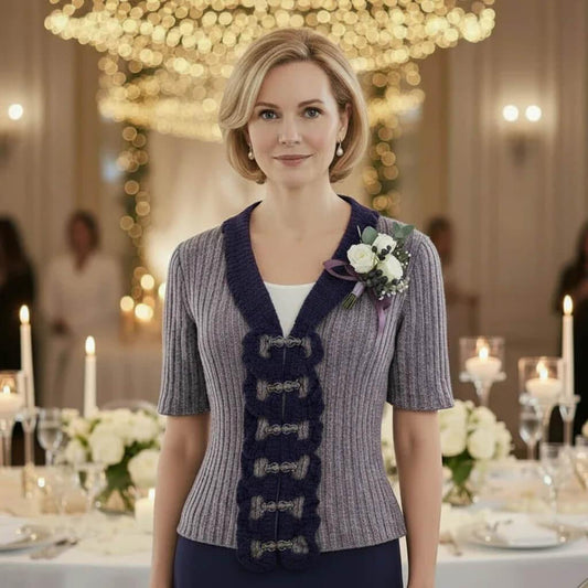 Knitting Pattern: Ruffled Collar Dress Suit - Digital Download - Twisted - Threads