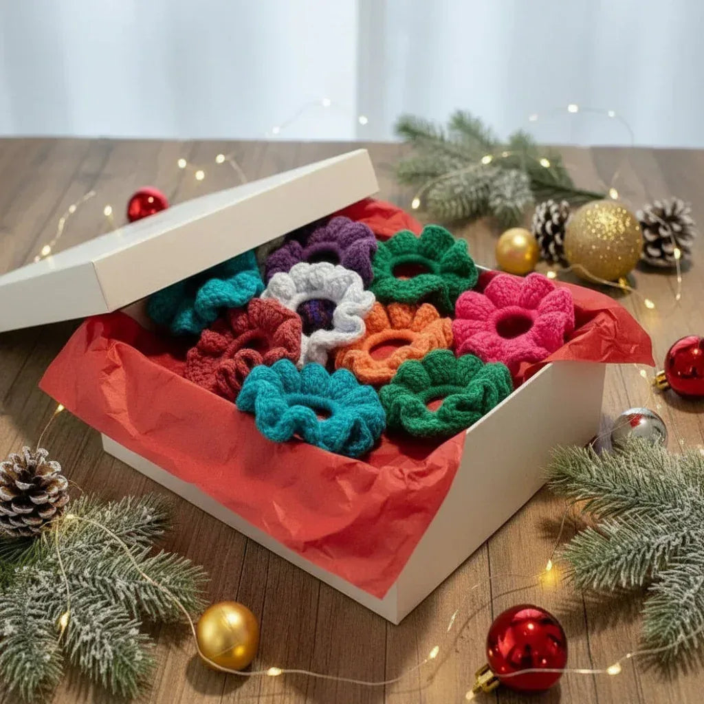 Standard-Sized Crocheted Scrunchies - Twisted - Threads