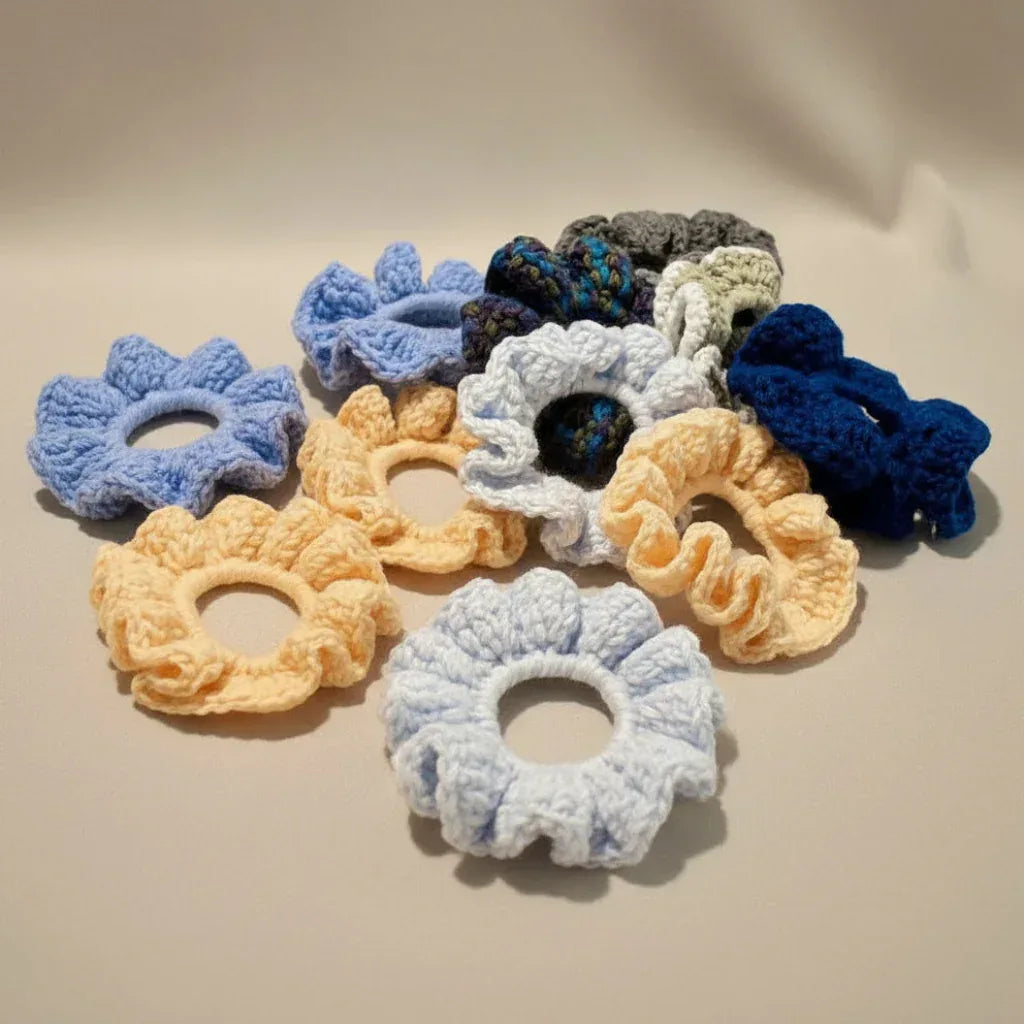 Standard-Sized Crocheted Scrunchies - Twisted - Threads