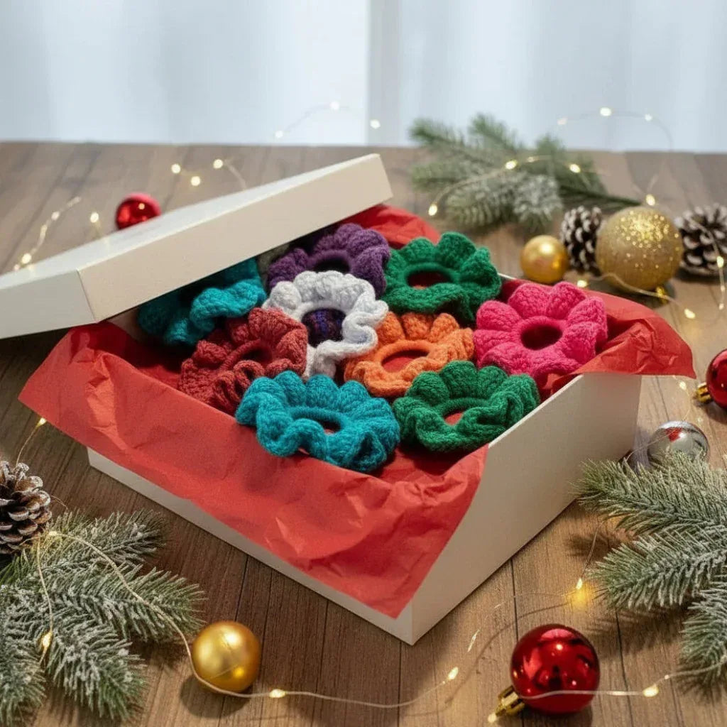 Standard-Sized Crocheted Scrunchies - Twisted - Threads