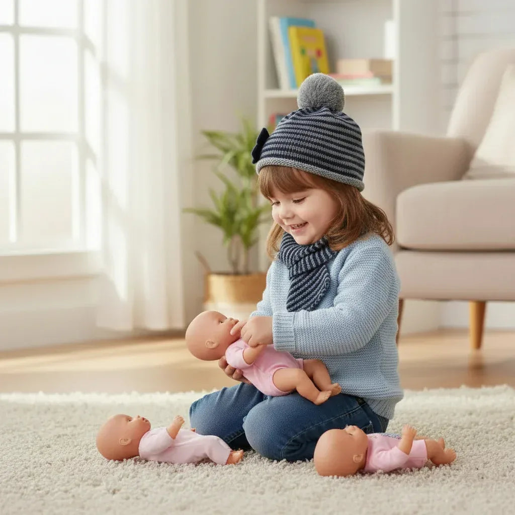 Knitting Pattern: Baby to Toddler Hat and Scarf with Stripes and Bows. Sizes 3, 6, 9, 12, & 24 month - Digital Download - Twisted - Threads