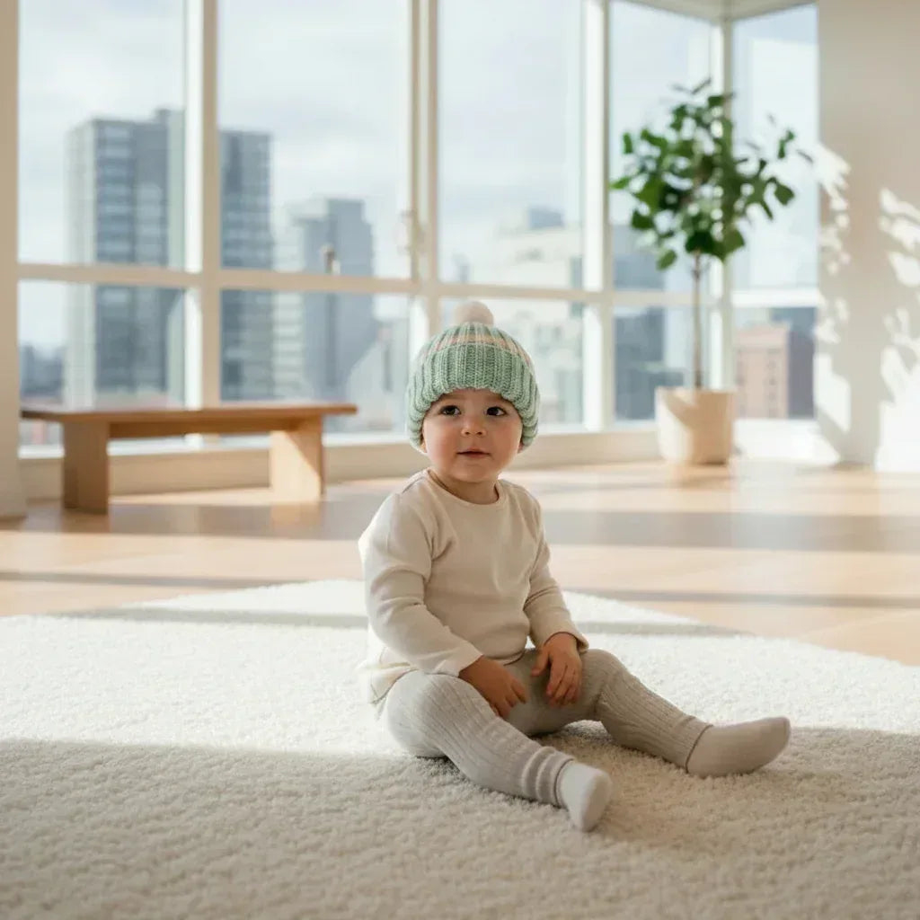 Knitting Pattern: Child's Striped Toboggan Hat with Optional Pom Pom. Sizes 1 - 4 - Digital Download - Twisted - Threads